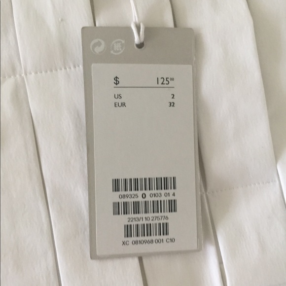 COS White cotton shirt size US 2 NWT. Scarborough. - Picture 5 of 8